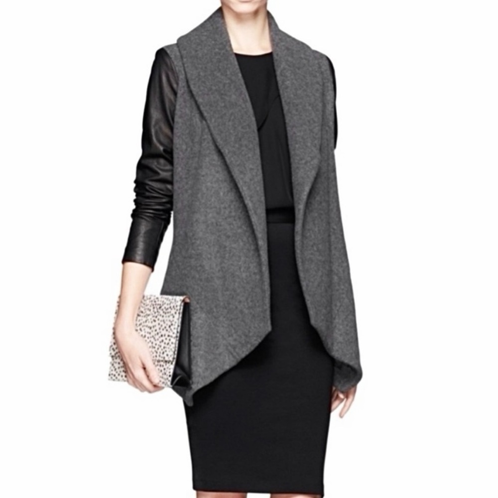 Theory Laura Amazing Wool Cashmere Leather Jacket